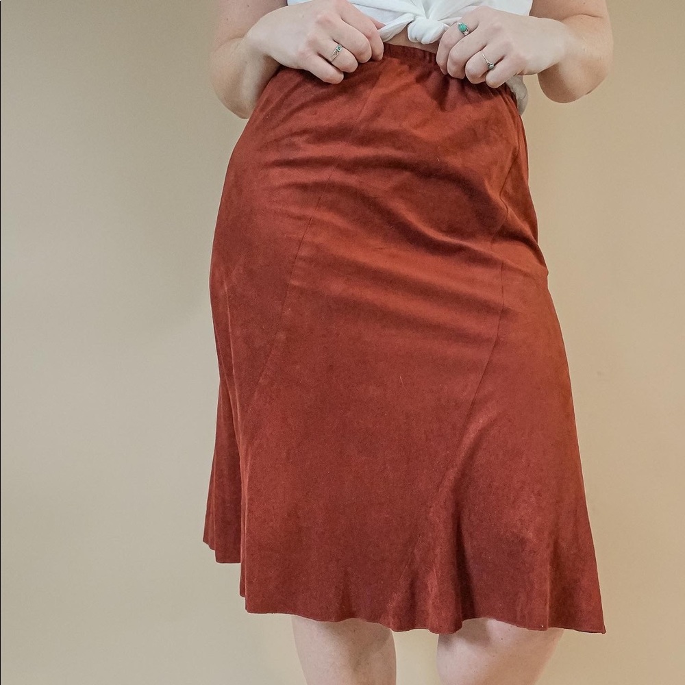Vintage midi rust colored skirt.